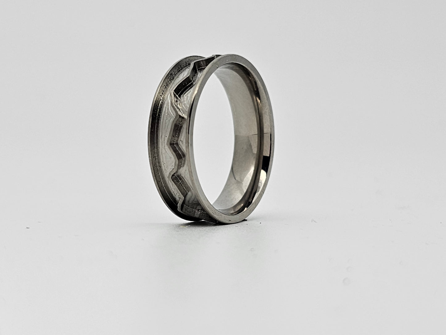 Titanium - Mountain Range - 8mm - Bentwood Ring Supplies