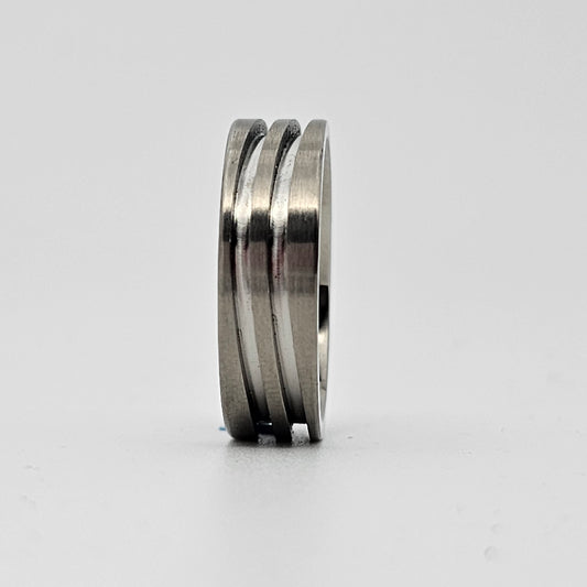 Titanium - Double Wave Ring Blank - 8/2 - Bentwood Ring Supplies