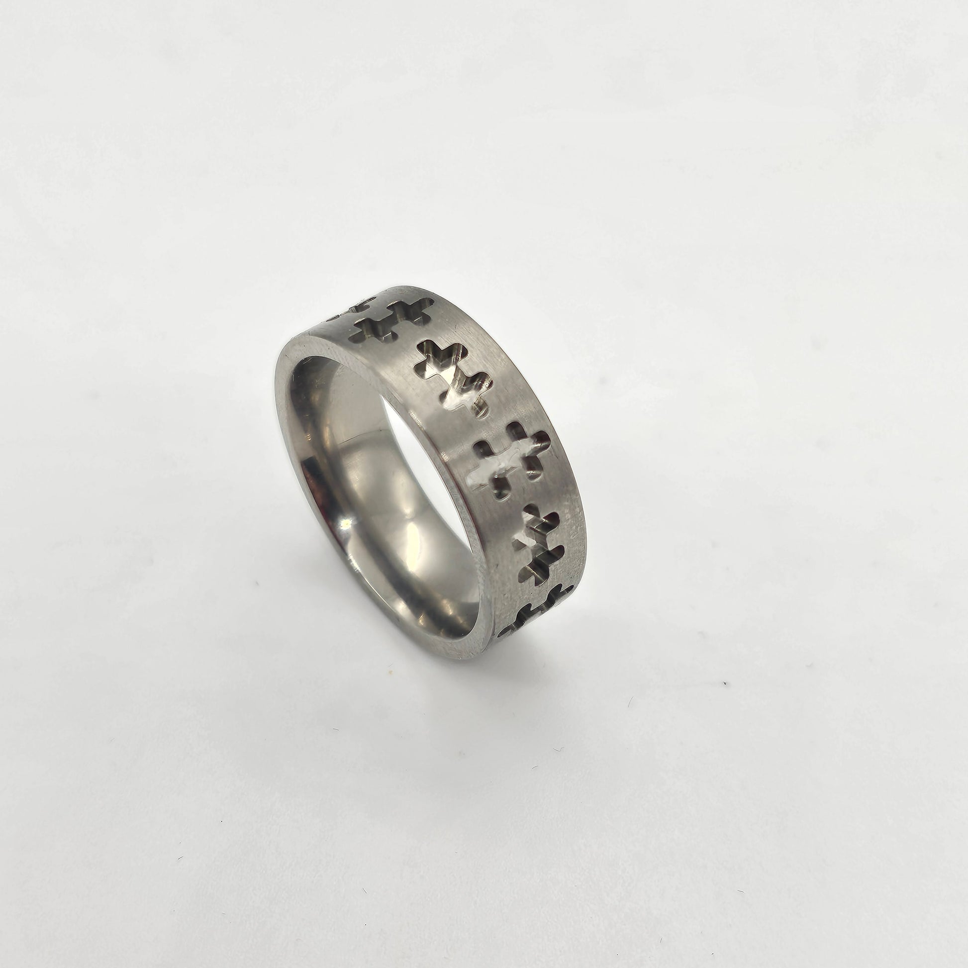 Titanium - Puzzle Piece Ring Blank - Bentwood Ring Supplies