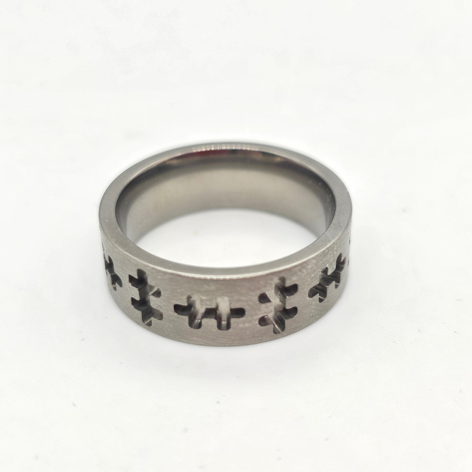 Titanium - Puzzle Piece Ring Blank - Bentwood Ring Supplies