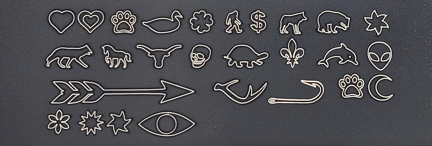 Laser Cut Inlays / Overlays - 20 Pack - Bentwood Ring Supplies