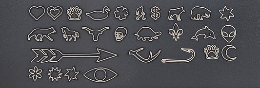 Laser Cut Inlays / Overlays - 20 Pack - Bentwood Ring Supplies