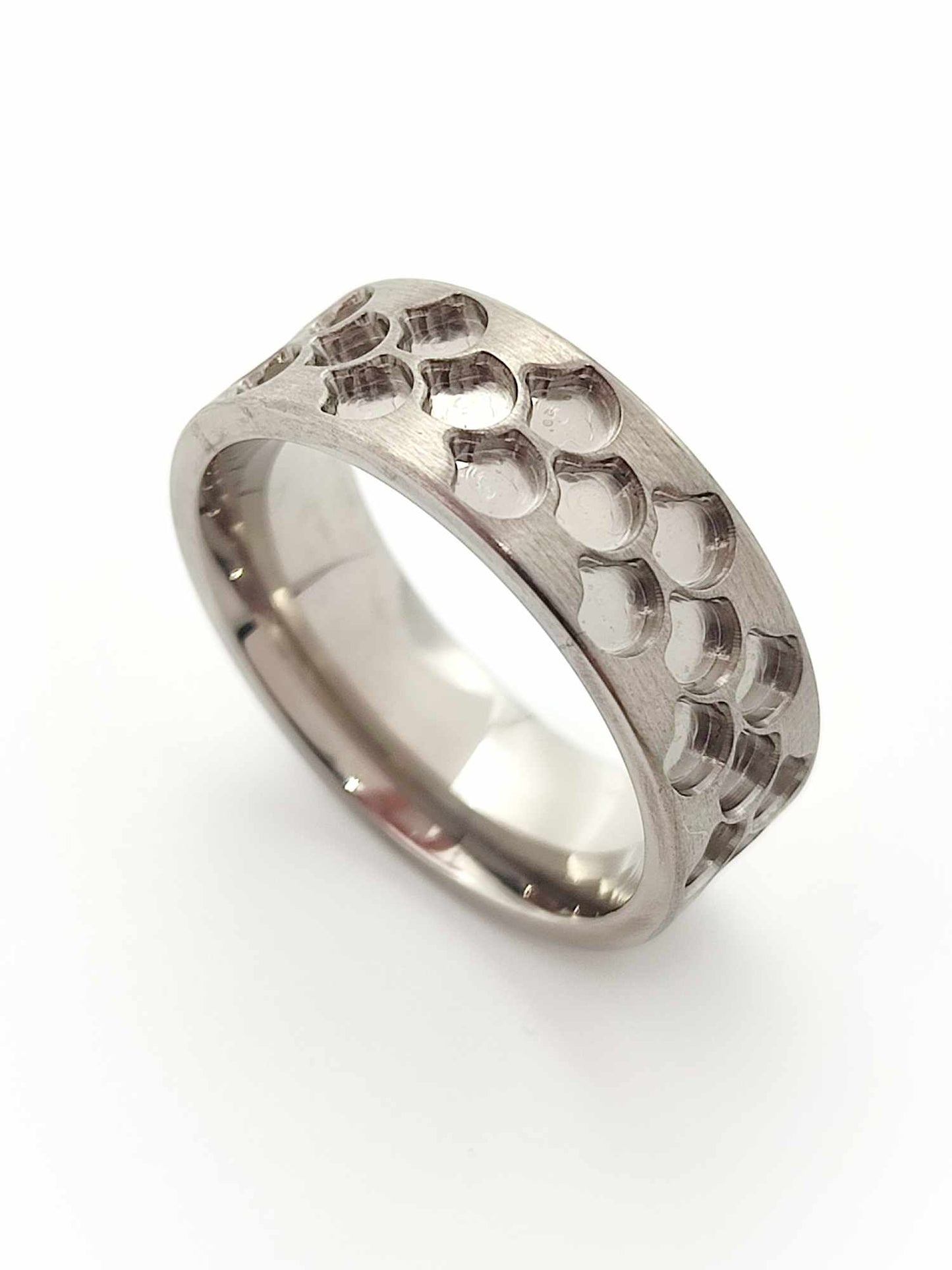 Titanium - Dragonscale Ring Blank - 8mm - Bentwood Ring Supplies