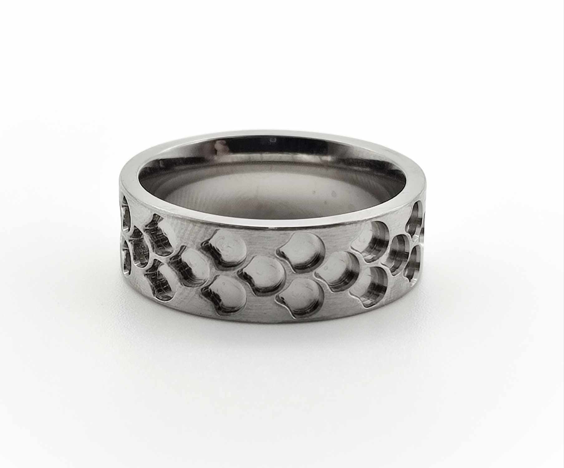 Titanium - Dragonscale Ring Blank - 8mm - Bentwood Ring Supplies