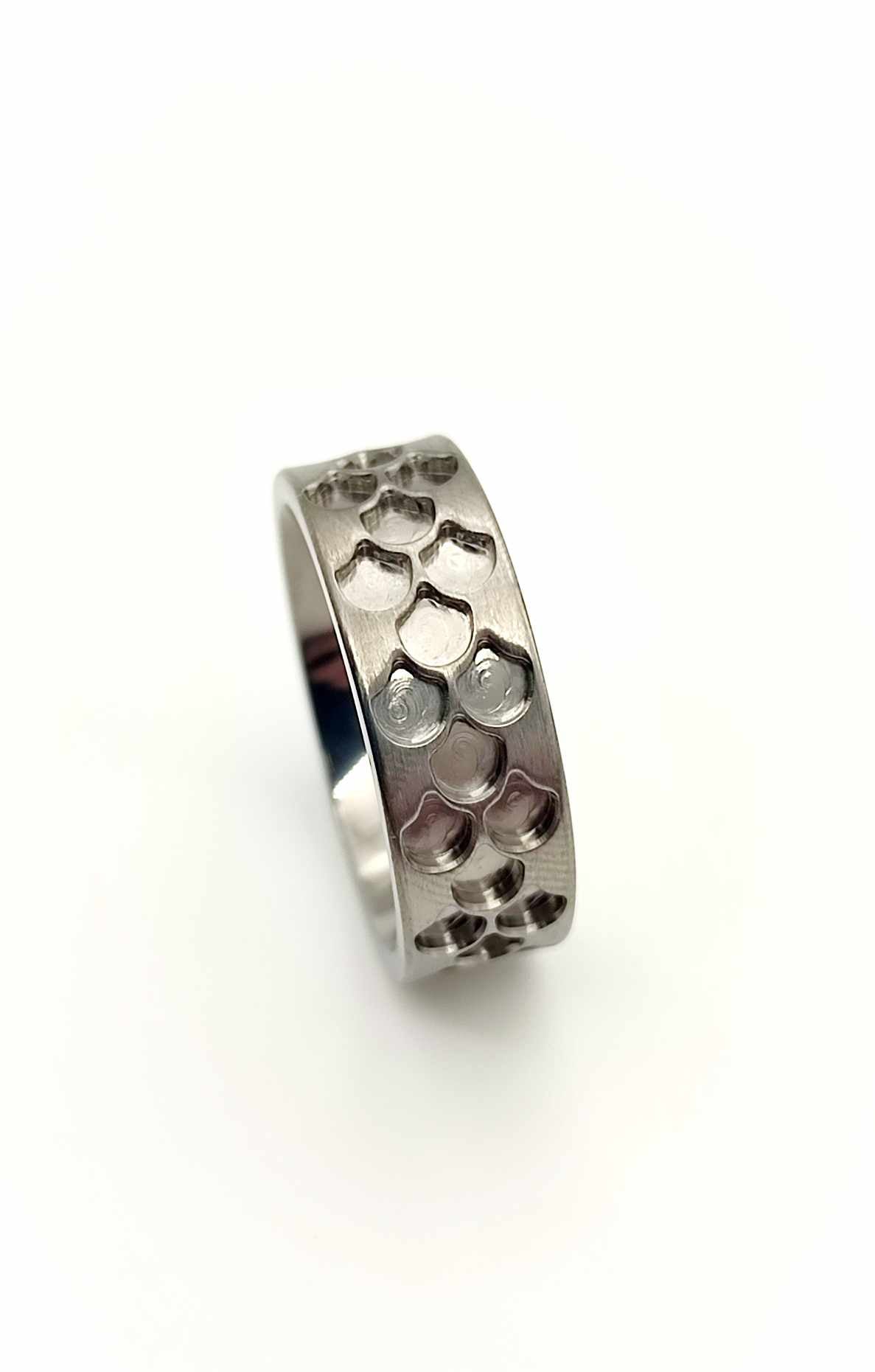 Titanium - Dragonscale Ring Blank - 8mm - Bentwood Ring Supplies