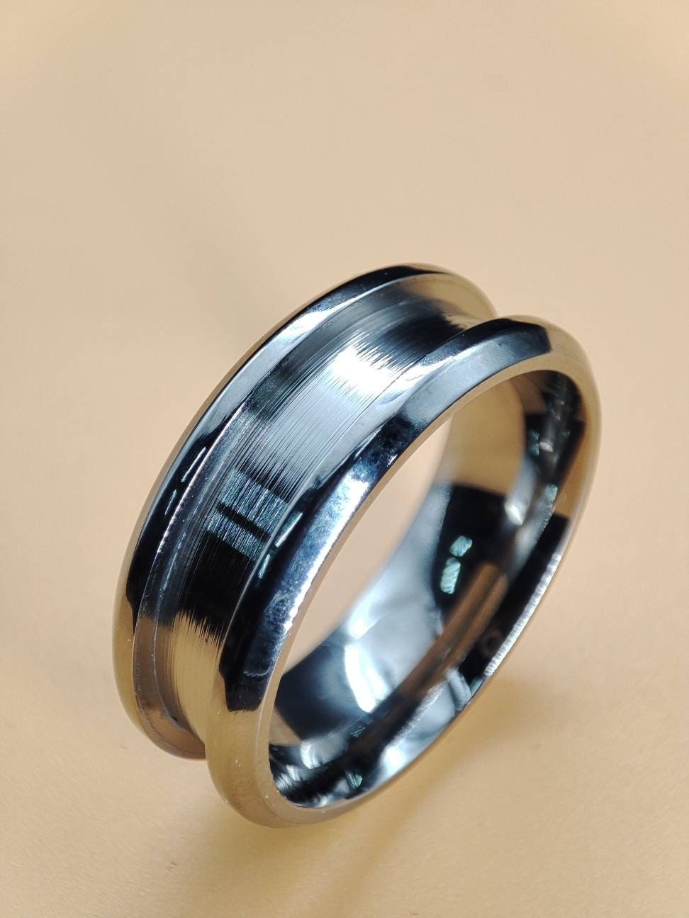 Titanium - Channel Ring Blank - 8/4 - Bentwood Ring Supplies