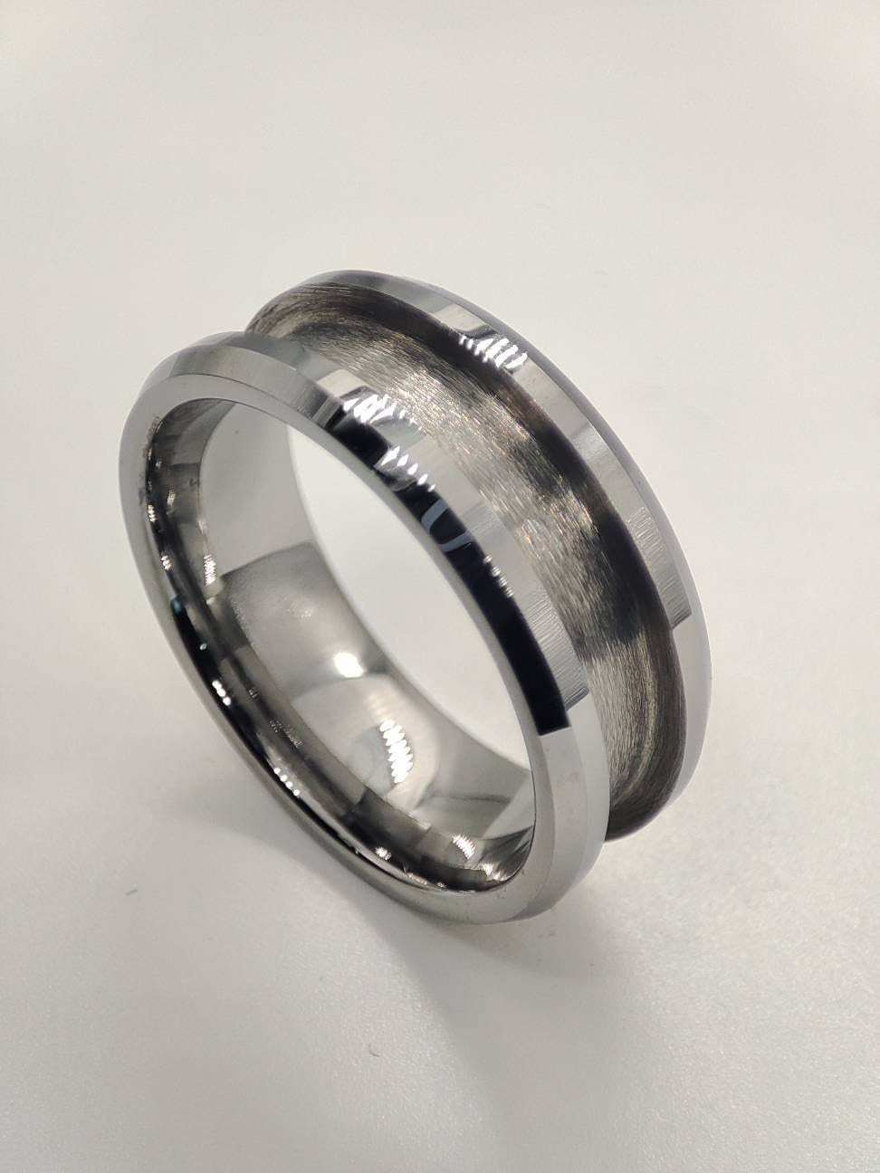 Tungsten - Channel Ring Blank - 8/4 | Bentwood Ring Supplies