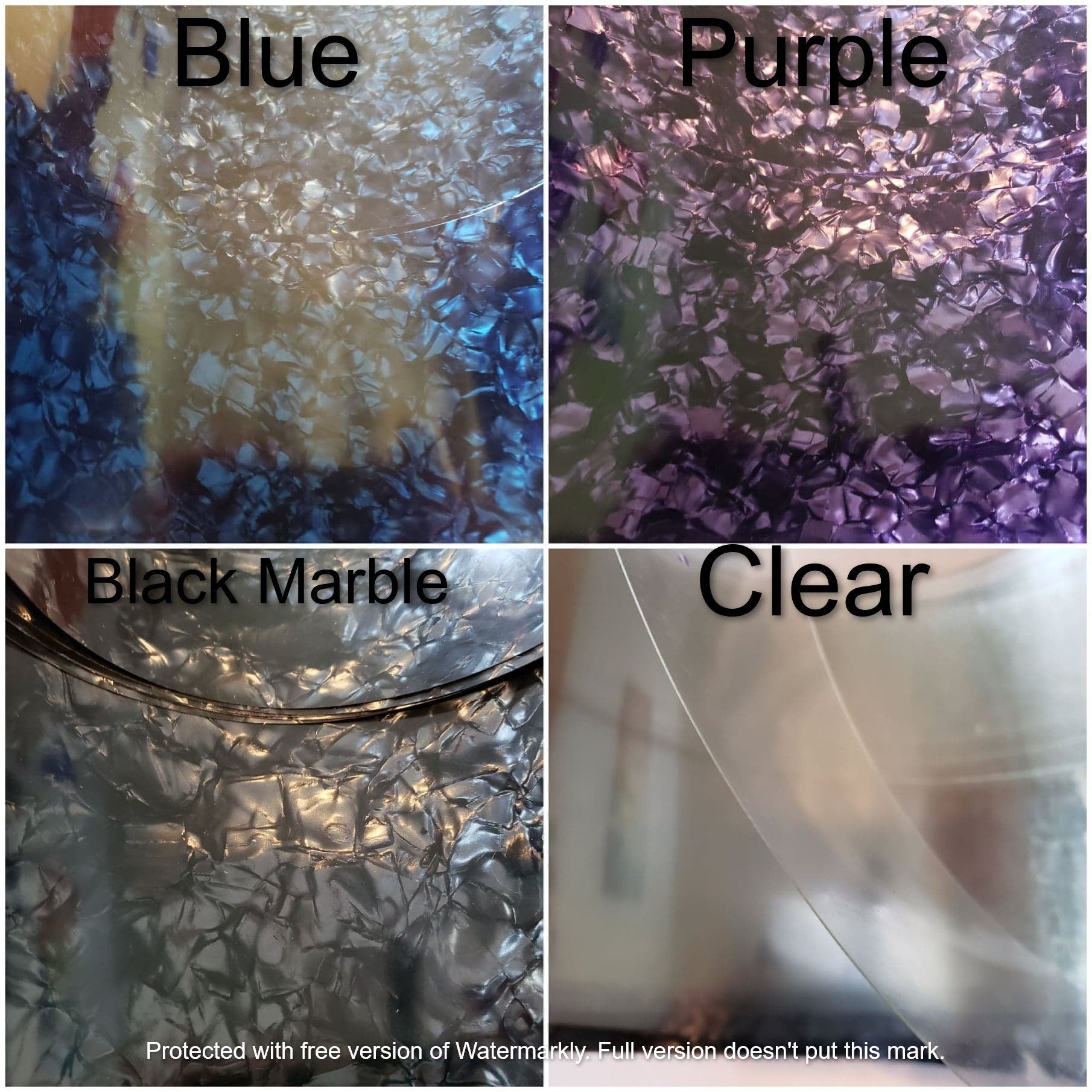 4x4 Inch Celluloid Sheets (101mm) - Bentwood Ring Supplies