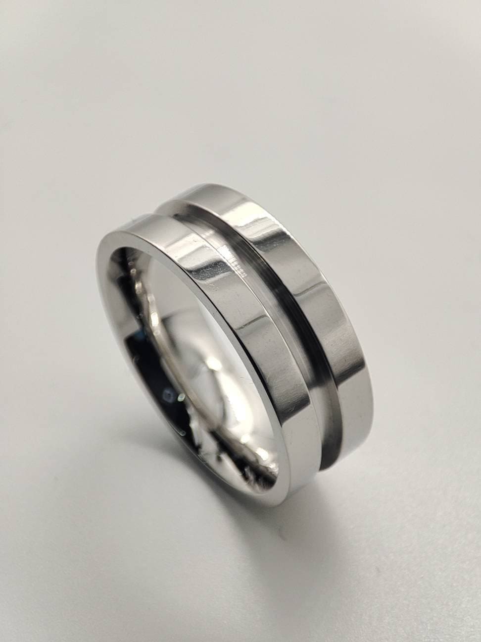 Stainless Steel - Thin Channel Ring Blank - 8/2 - Bentwood Ring Supplies