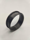 Carbon Fiber Ring Blank.  8mm Wide.  4mm Channel.