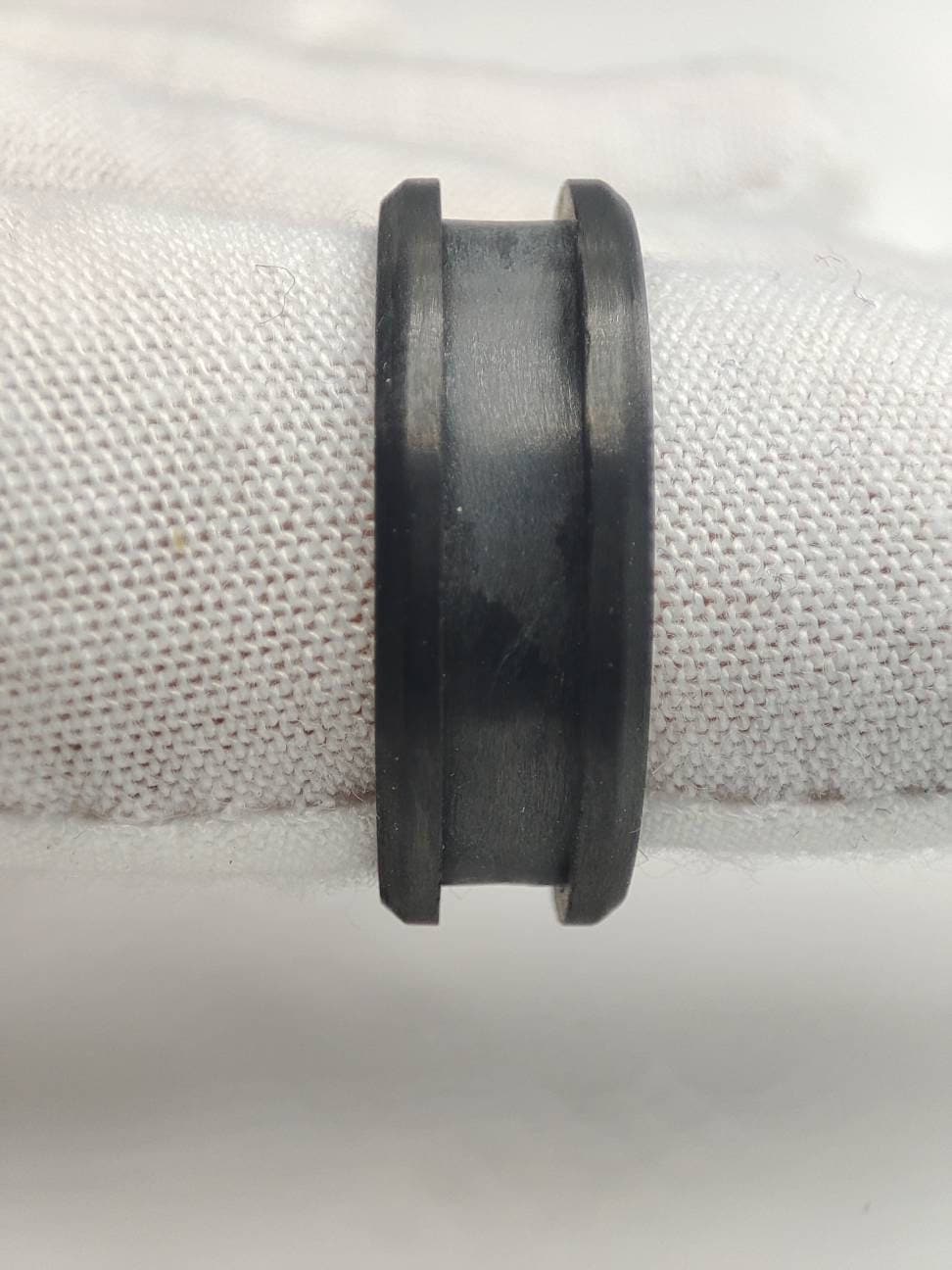 Carbon Fiber Ring Blank. 8mm Wide. 4mm Channel.