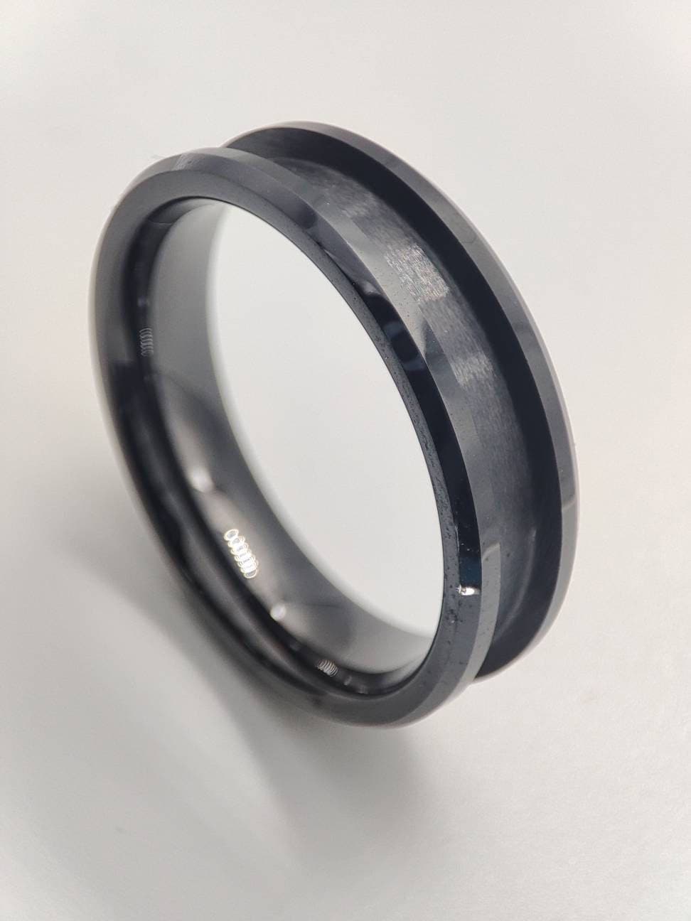 Ceramic - Channel Ring Blank - 6/3 - Bentwood Ring Supplies