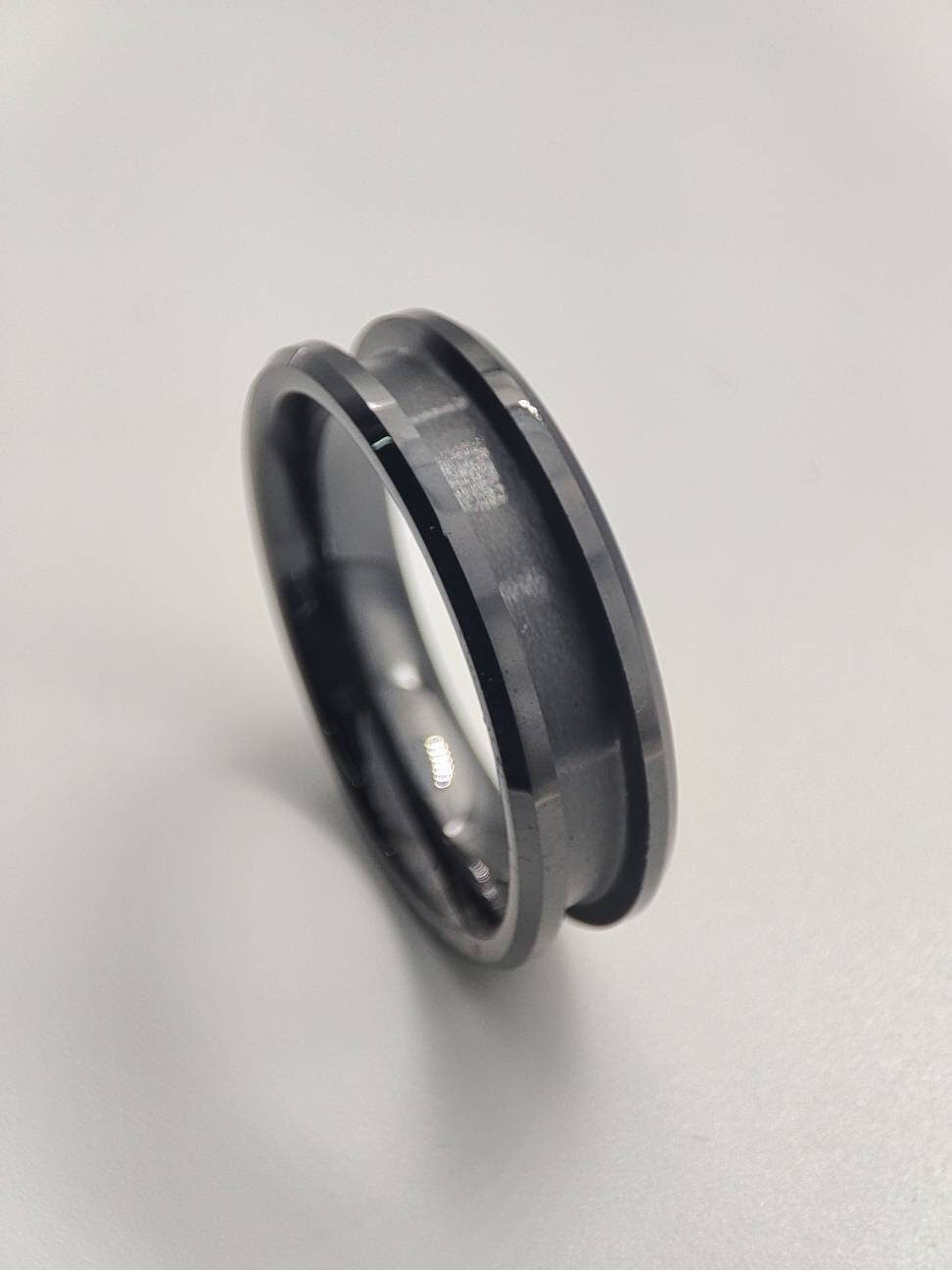 Ceramic - Channel Ring Blank - 6/3 - Bentwood Ring Supplies