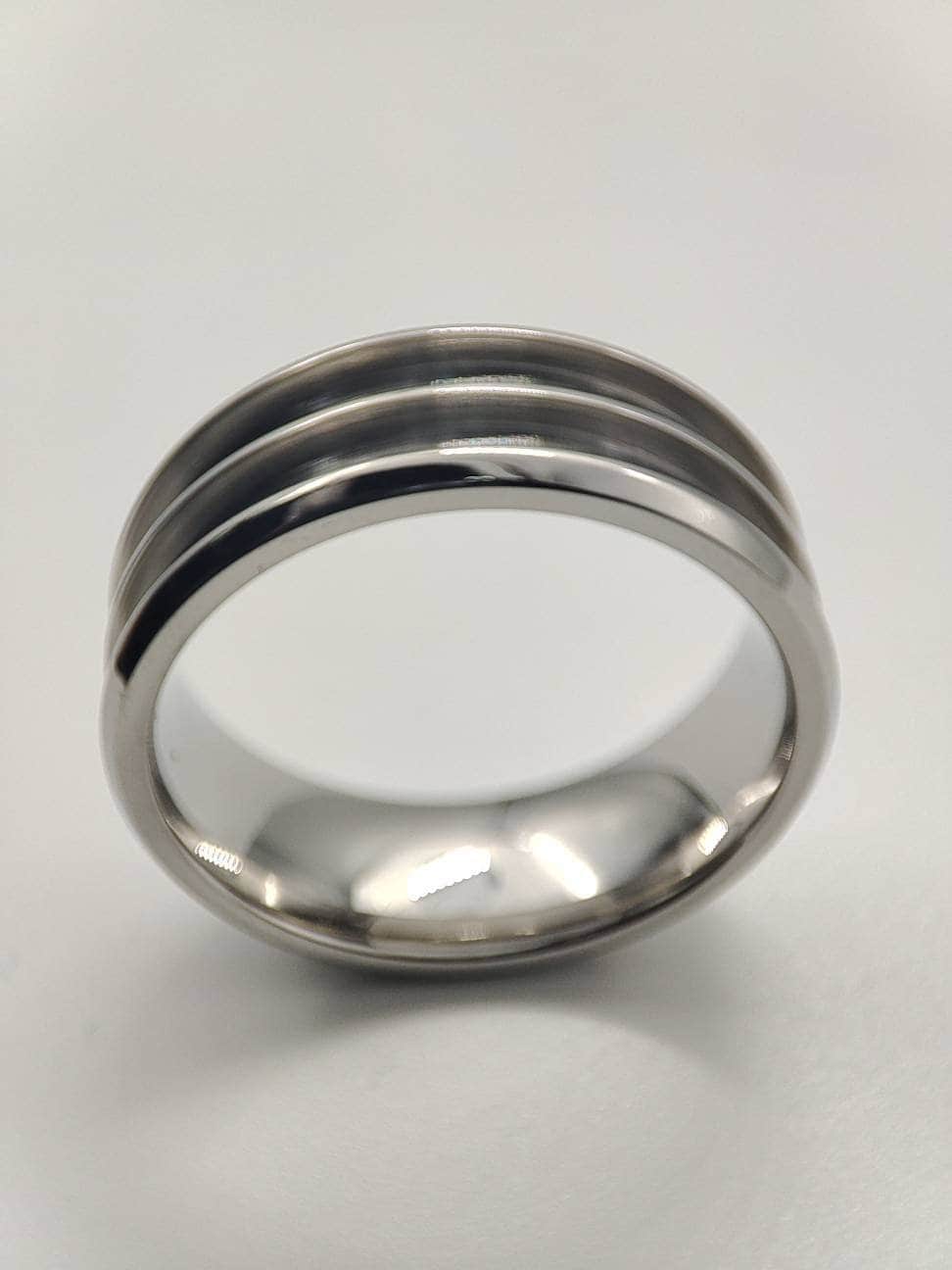 Stainless Steel - Double Channel Ring Blank - 8/2.5 - Bentwood Ring Supplies