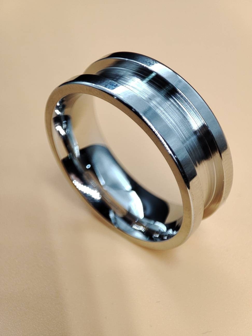 Stainless Steel - Channel Ring Blank - 8/4 - Bentwood Ring Supplies
