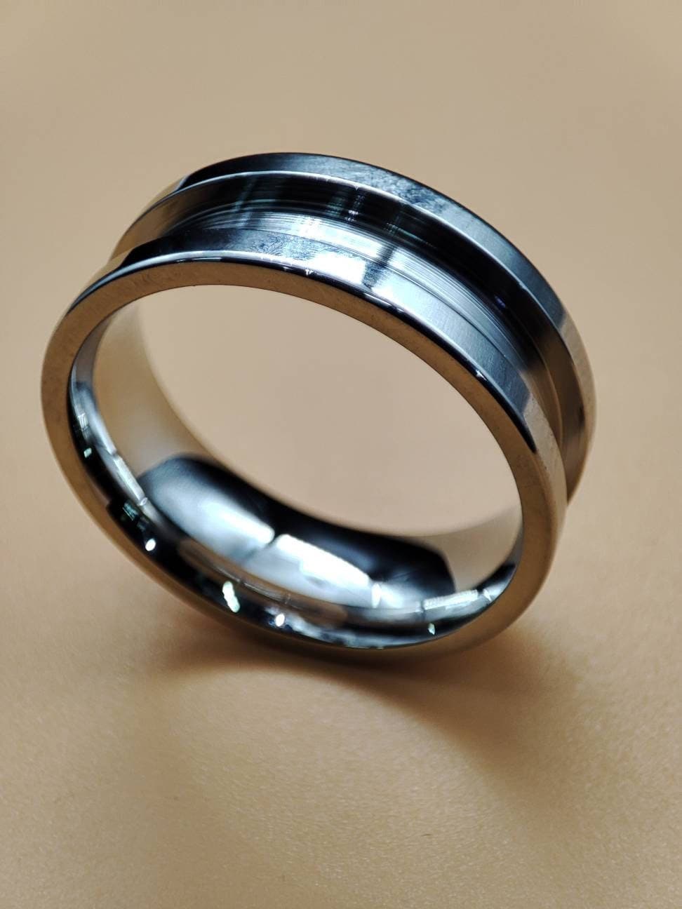 Stainless Steel - Channel Ring Blank - 8/4 - Bentwood Ring Supplies