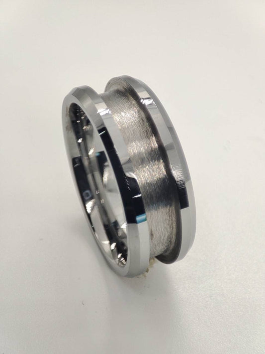 Tungsten - Channel Ring Blank - 8/4 - Bentwood Ring Supplies