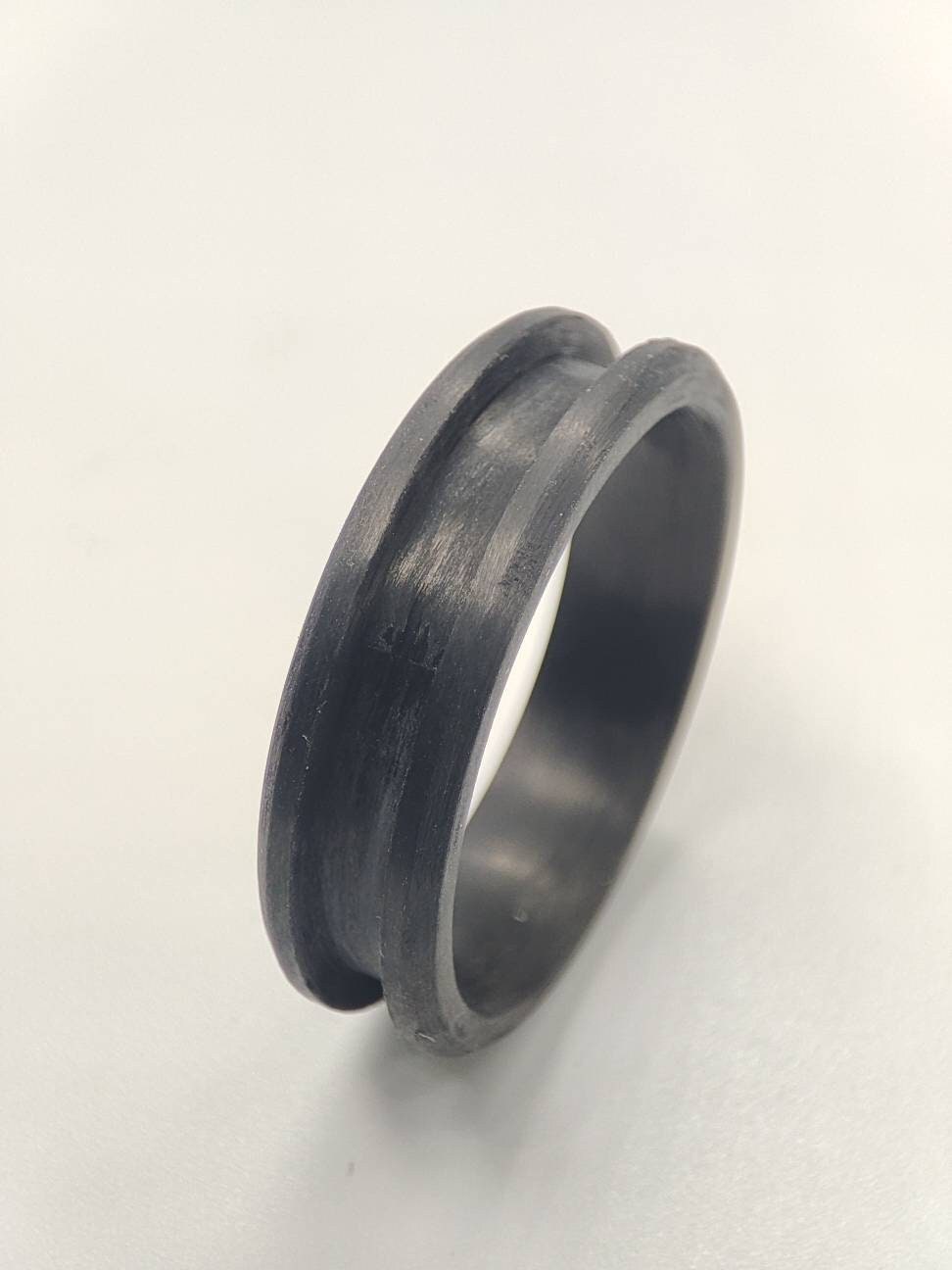 Carbon Fiber Ring Blank. 6mm Wide. 3mm Channel.