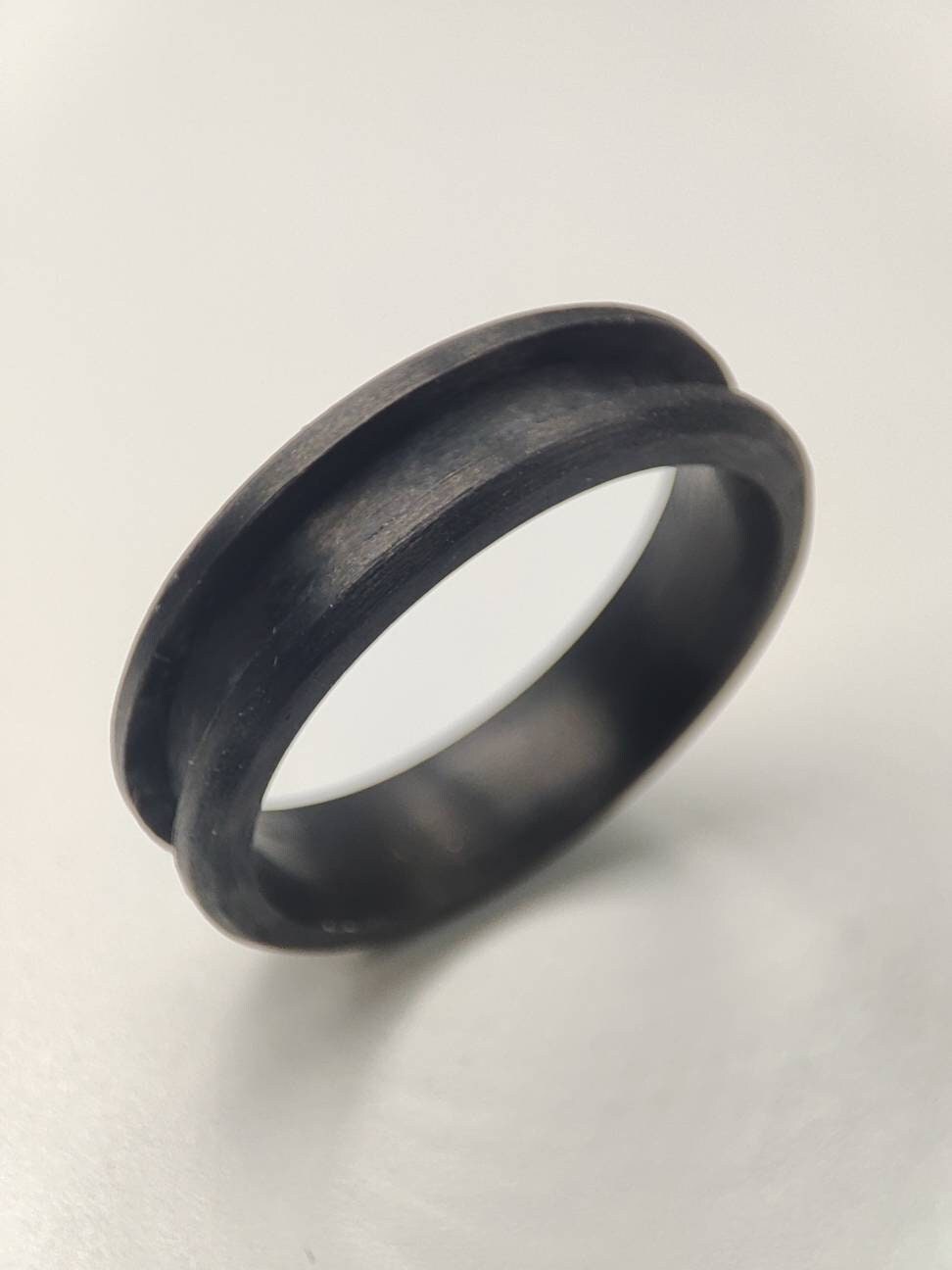 Carbon Fiber Ring Blank. 6mm Wide. 3mm Channel.