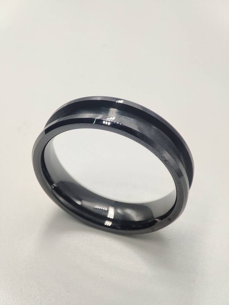 Ceramic - Channel Ring Blank - 6/3 - Bentwood Ring Supplies