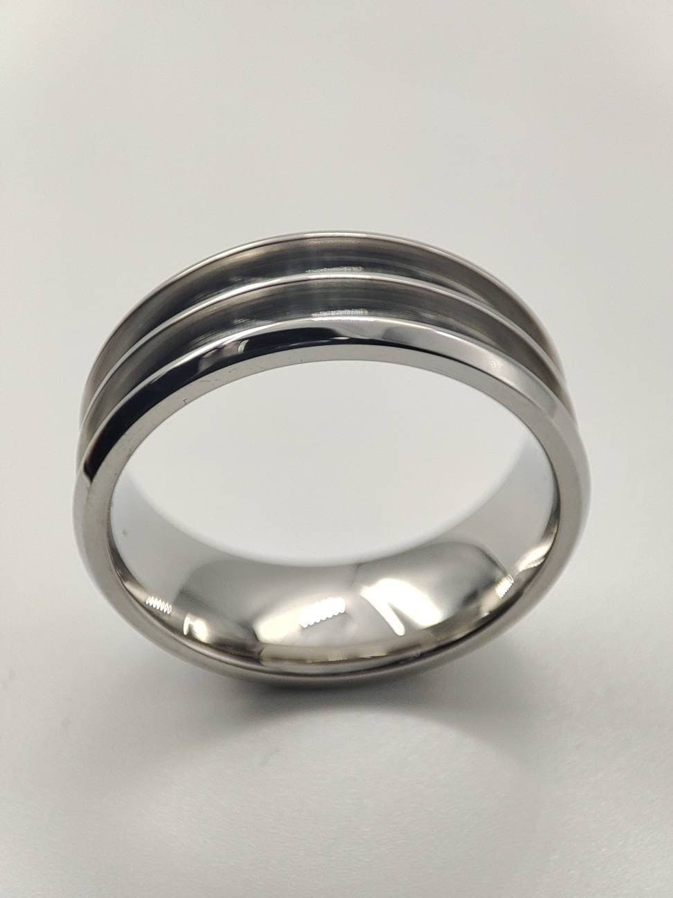 Stainless Steel - Double Channel Ring Blank - 8/2.5 - Bentwood Ring Supplies
