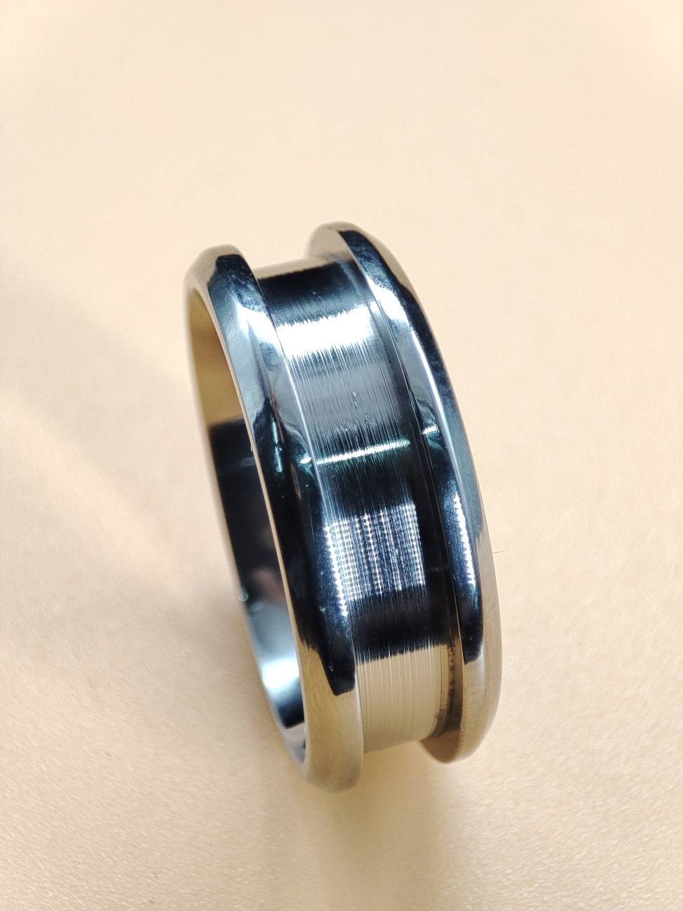 Titanium - Channel Ring Blank - 8/4 - Bentwood Ring Supplies