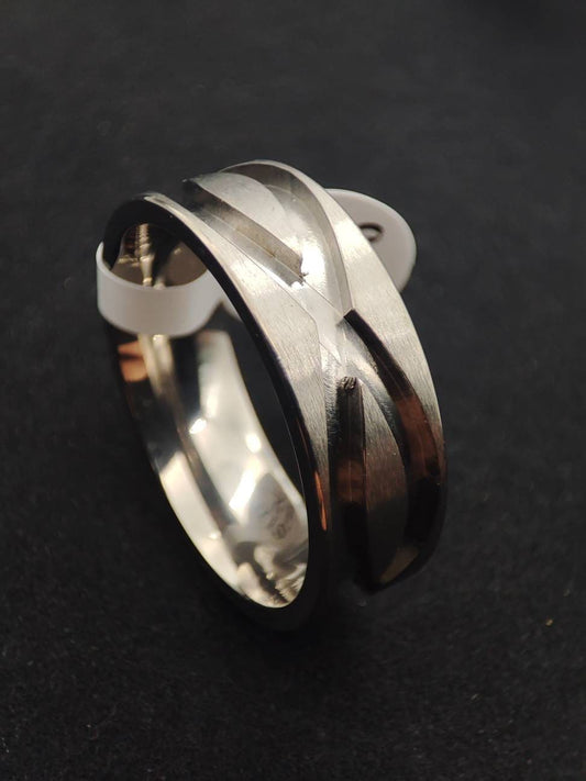 Titanium - Double Helix Ring Blank - 8/2 - Bentwood Ring Supplies