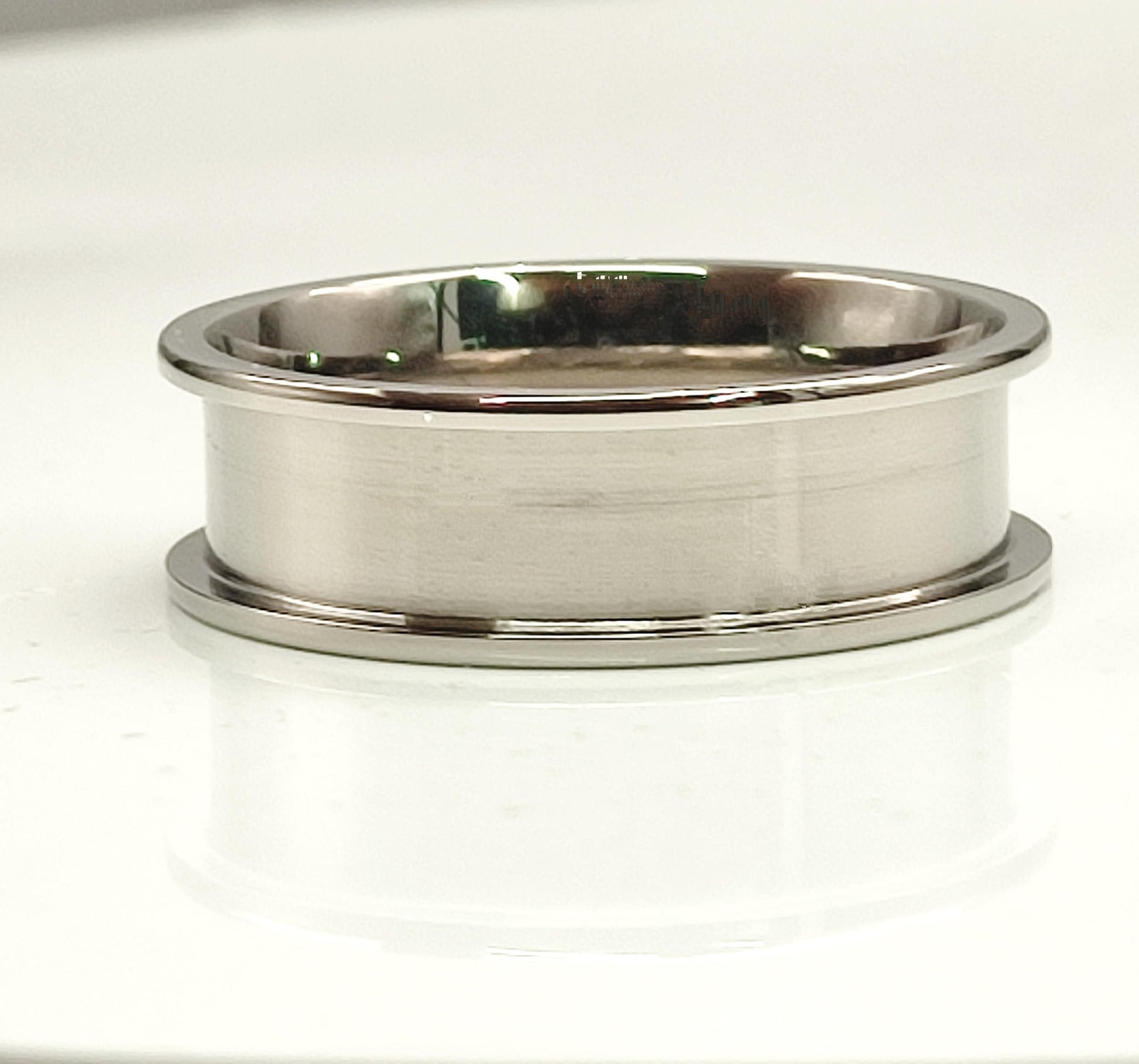 Titanium - Wide Channel Ring Blank - 8/6 - Bentwood Ring Supplies