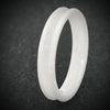 White Ceramic - Channel Ring Blank - 4/2