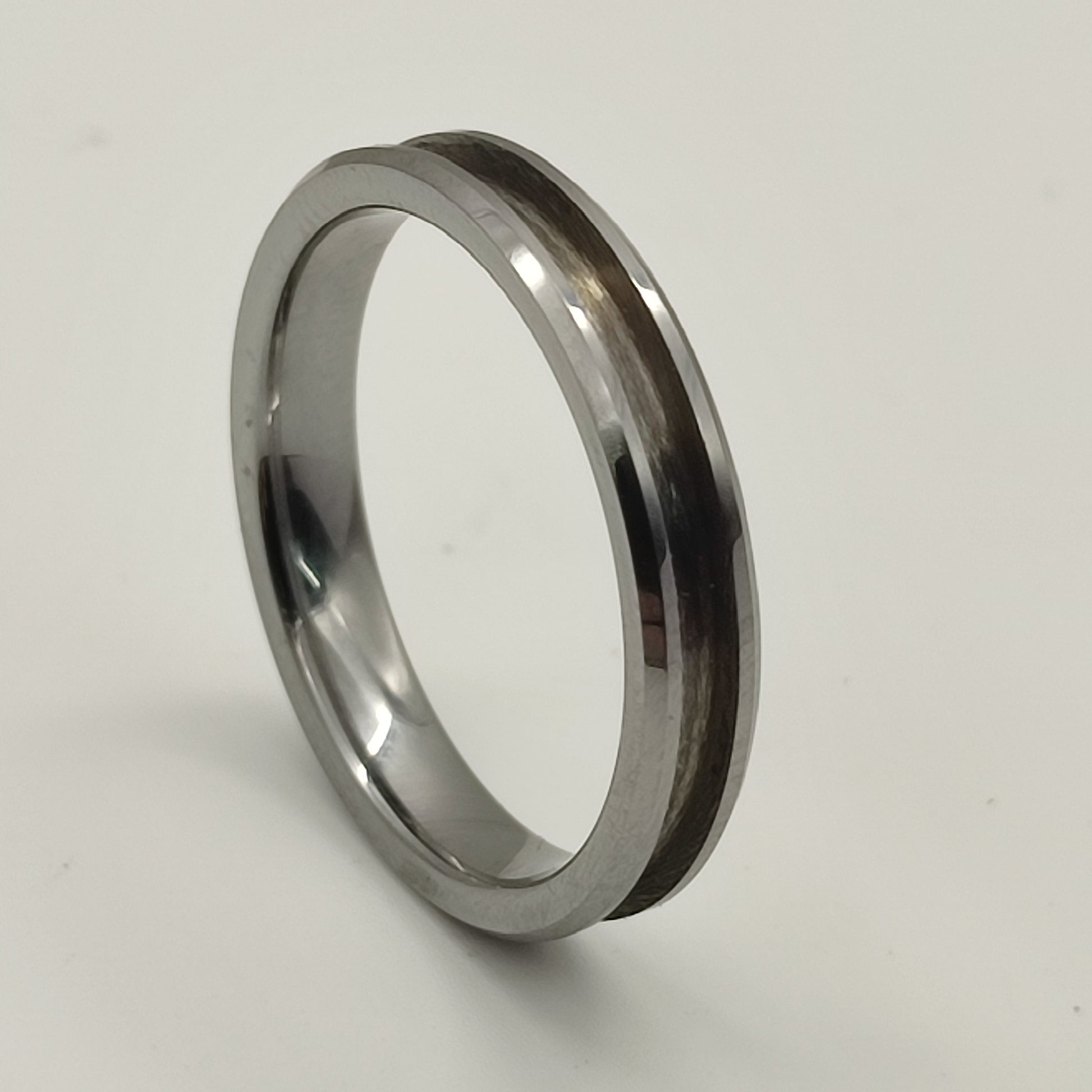 Tungsten - Channel Ring Blank - 4/2 - Bentwood Ring Supplies