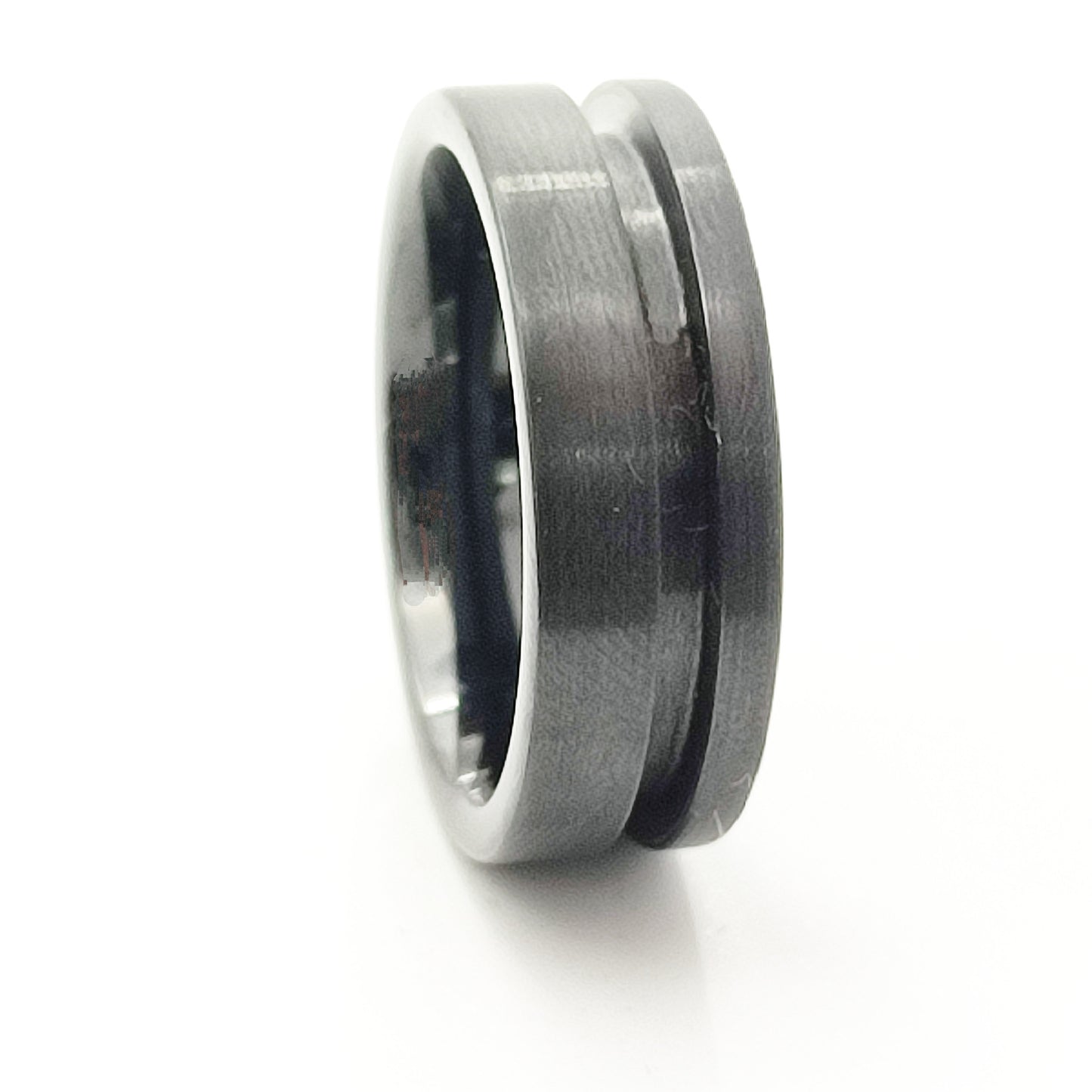 Ceramic - Offset Channel Ring Blank - 8/2 - Bentwood Ring Supplies