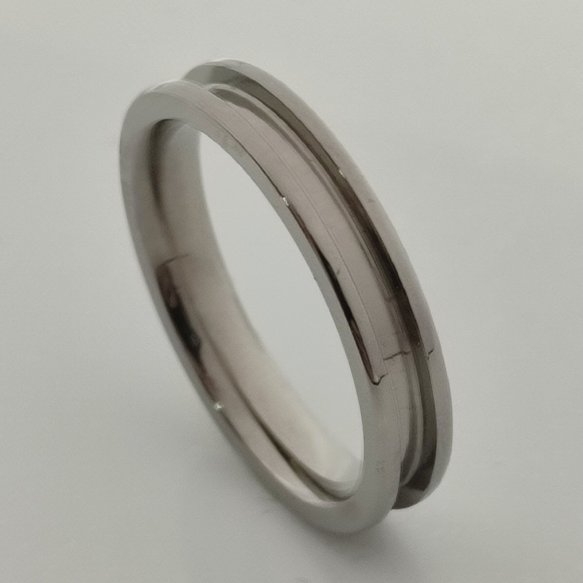 Titanium - Channel Ring Blank - 4/2 - Bentwood Ring Supplies