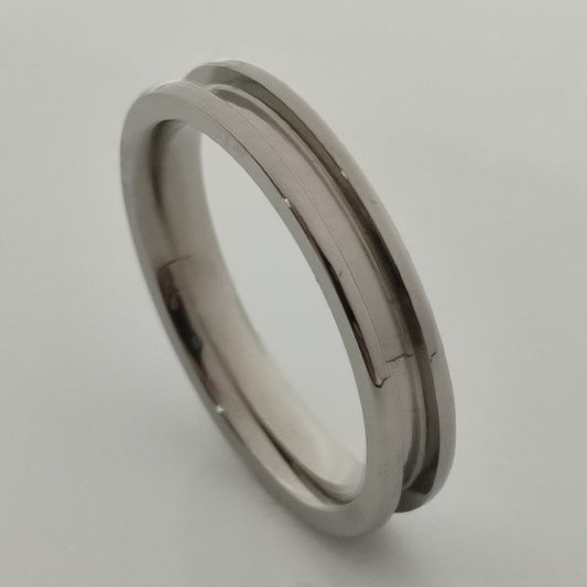 Titanium - Channel Ring Blank - 4/2 - Bentwood Ring Supplies