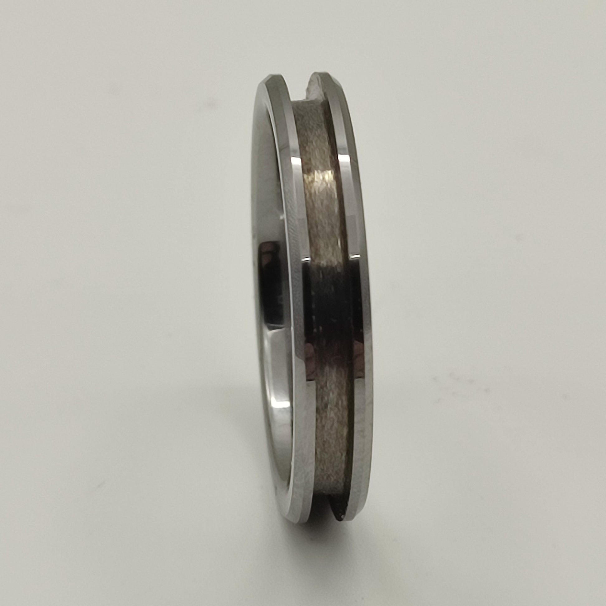 Tungsten - Channel Ring Blank - 4/2 - Bentwood Ring Supplies