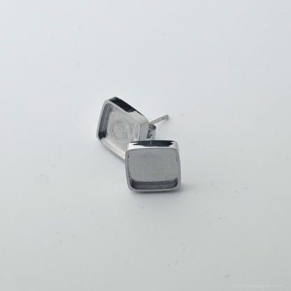 Inlay Earrings - Stainless Steel
