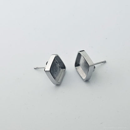 Inlay Earrings - Stainless Steel