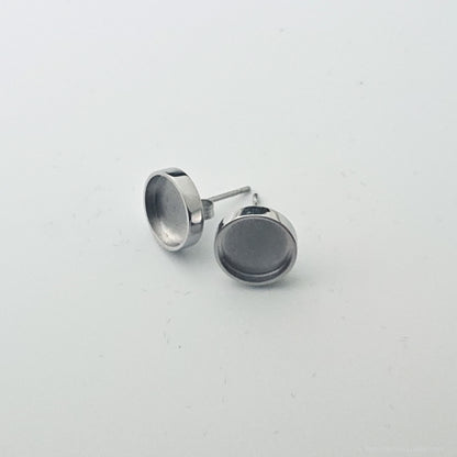 Inlay Earrings - Stainless Steel