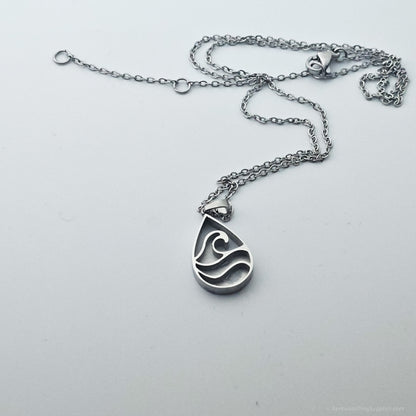 Inlay Pendant Blanks - WaterDrop Wave