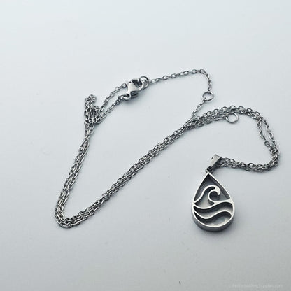 Inlay Pendant Blanks - WaterDrop Wave