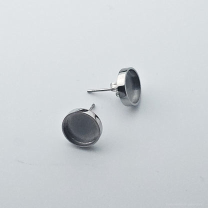 Inlay Earrings - Stainless Steel