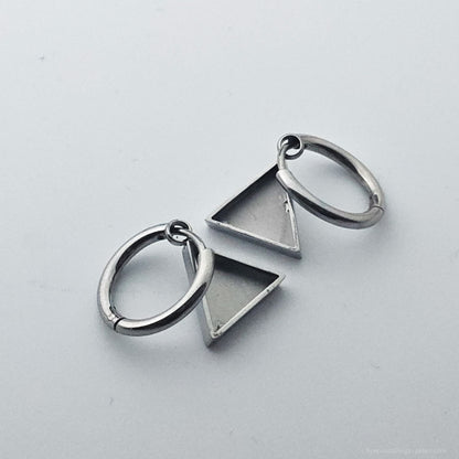 Inlay Earrings - Stainless Steel