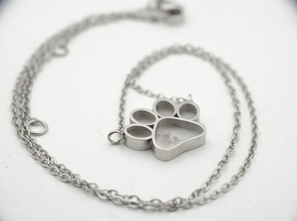 Paw Print Pendant - Stainless Steel