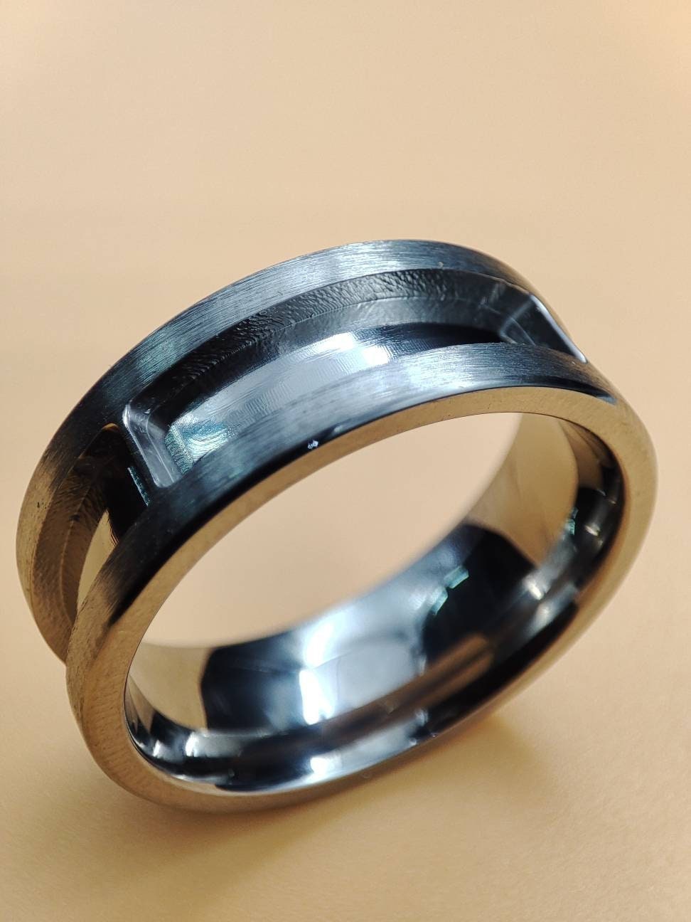 Titanium - 4 Segment Ring Blank - 8/4/x4