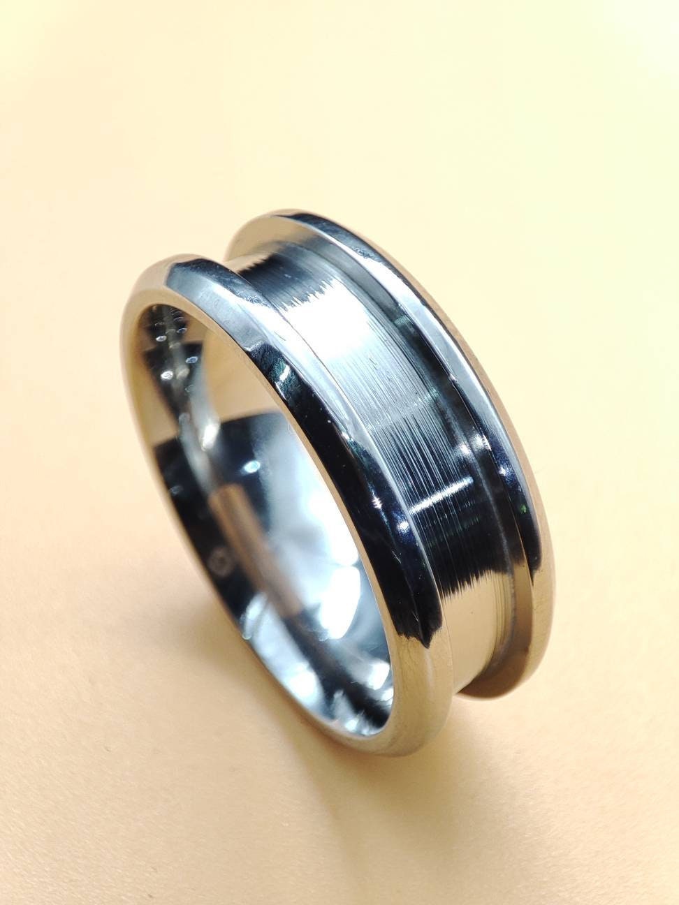 Titanium Channel Ring Blank - 8/4 - Bentwood Ring Supplies