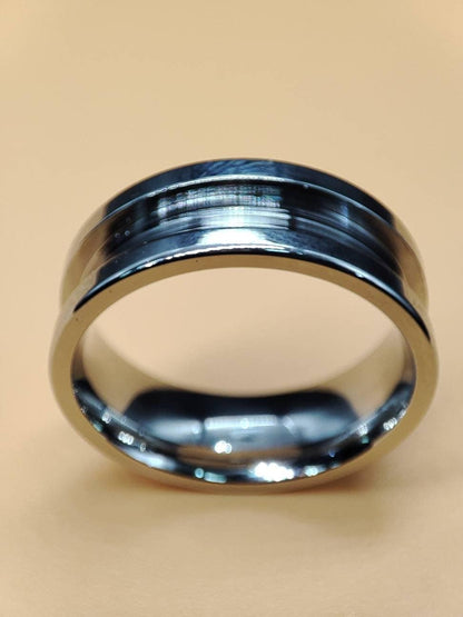stainless steel channel ring blank - 8/4