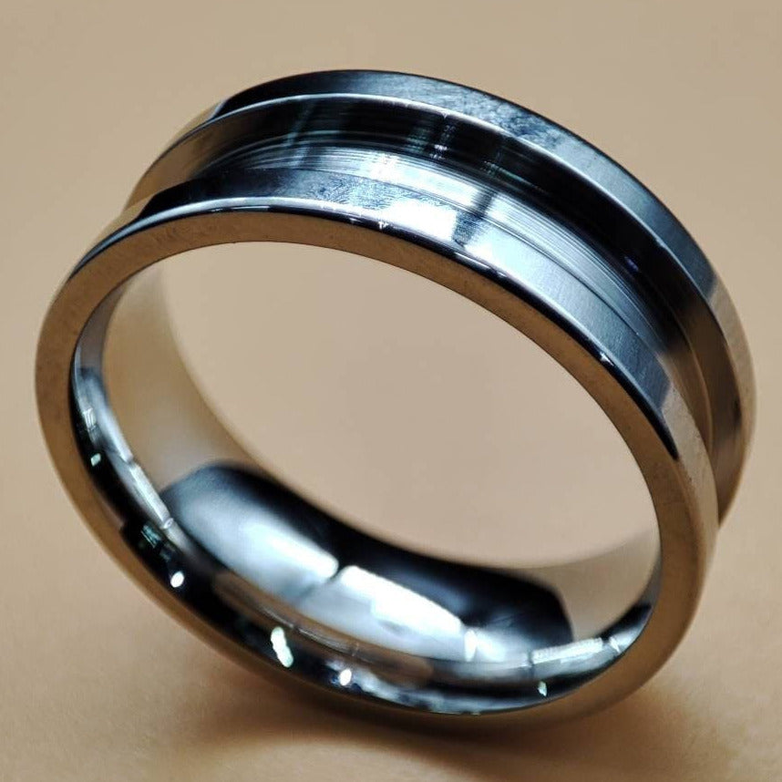 stainless steel channel ring blank - 8/4 | Bentwood Ring Supplies