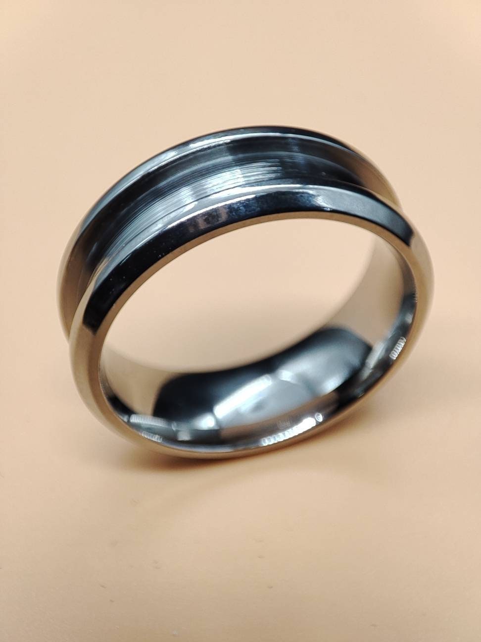 Titanium Channel Ring Blank - 8/4 - Bentwood Ring Supplies
