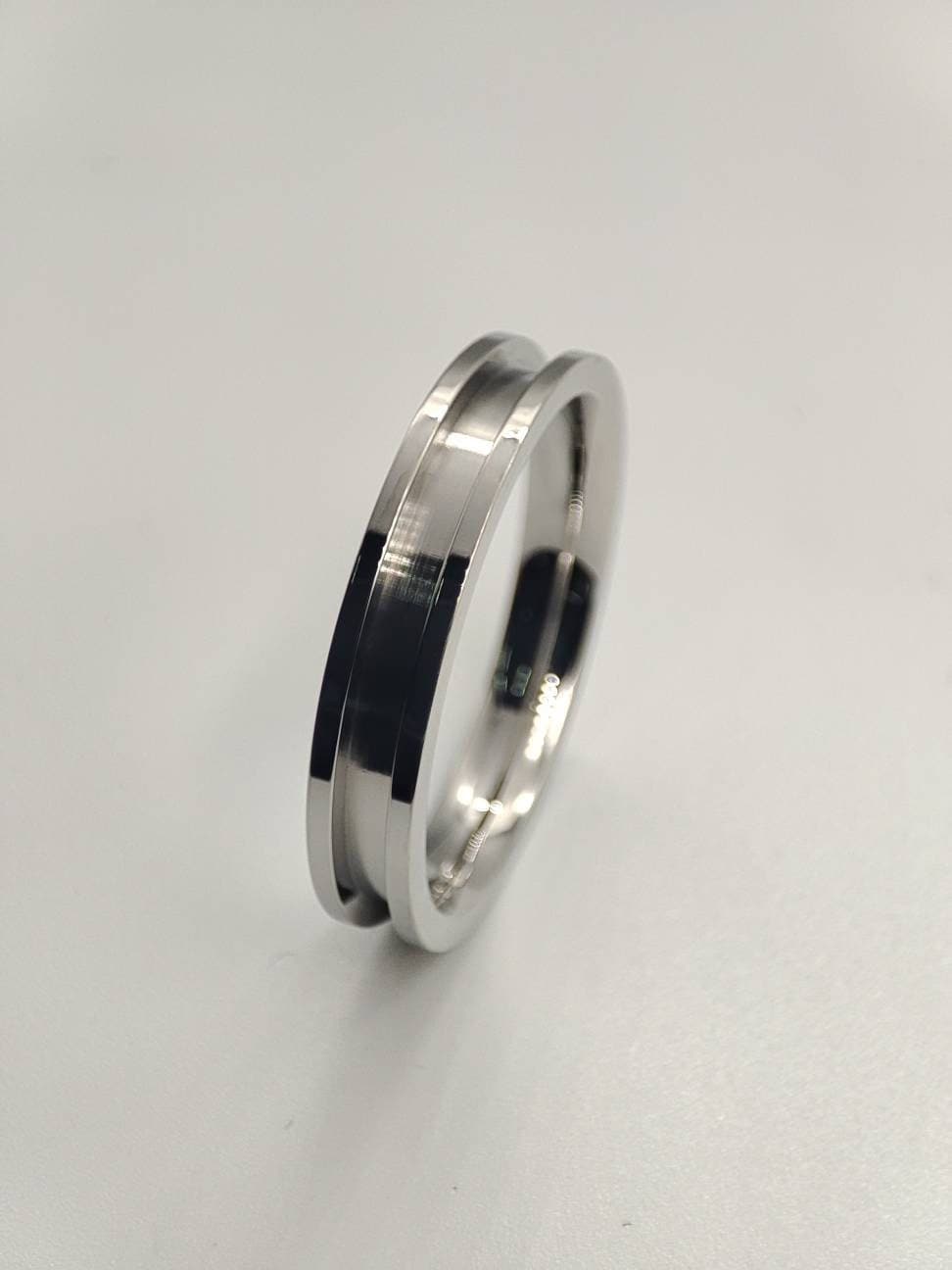 Stainless Steel Channel Ring Blank - 4/2 | Bentwood Ring Supplies