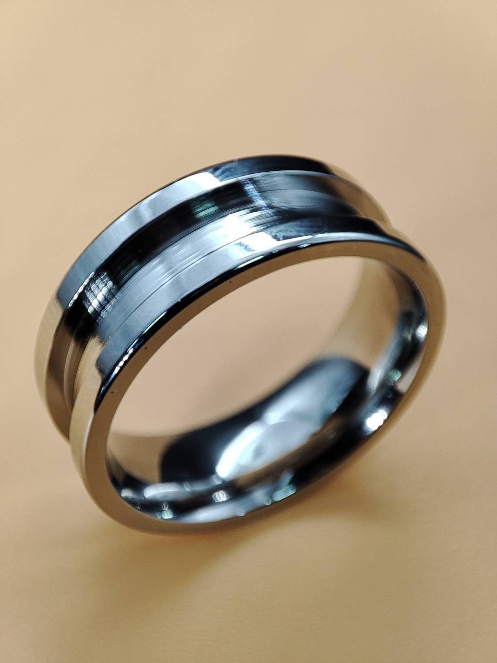 stainless steel channel ring blank - 8/4 | Bentwood Ring Supplies