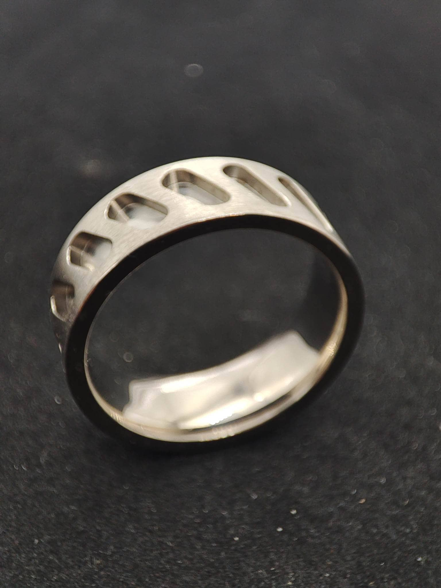 Titanium - Tilted Capsule Ring Blank - 8mm wide